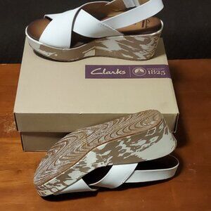 Clarks wedge sandal. New, never worn.